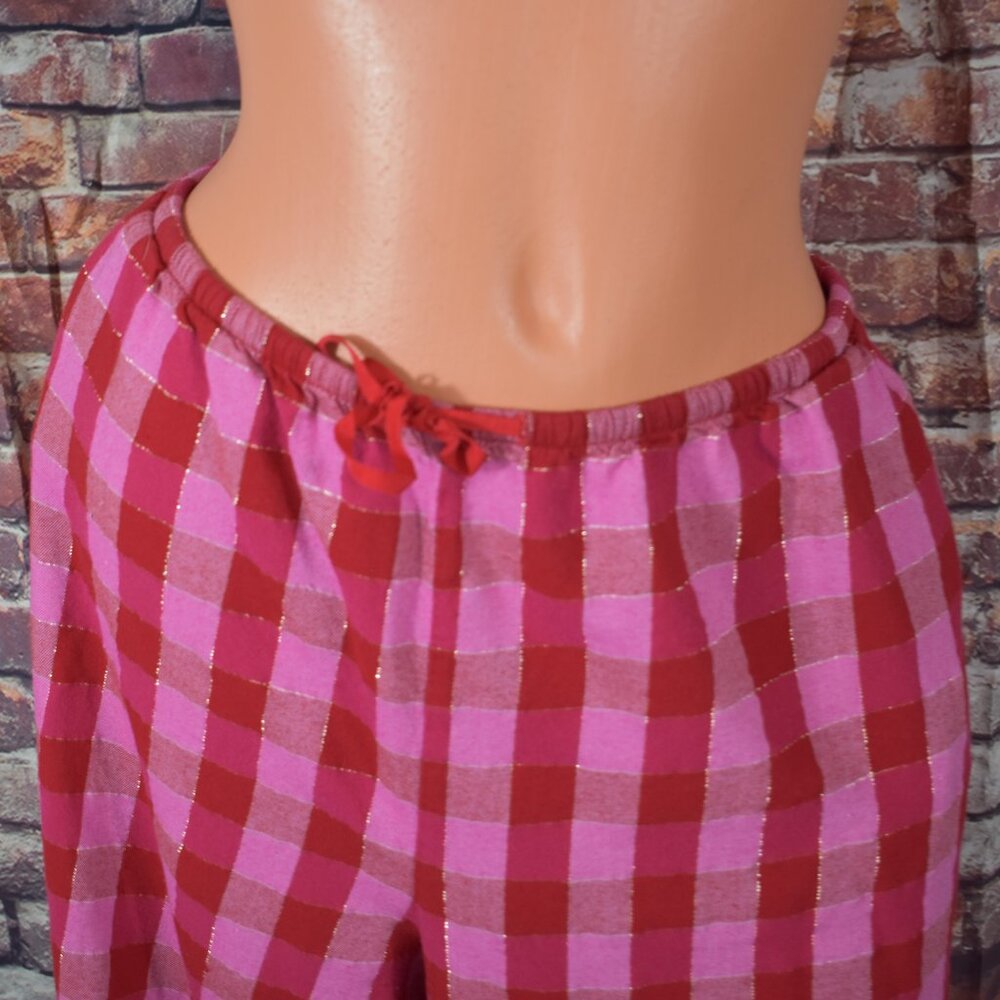 Victorias Secret XL Pajama Set Sleep Cotton Flannel Long Sleeve Plaid - Picture 10 of 12